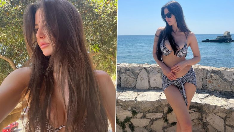 Giorgia Andriani ने टाइगर प्रिंटेड बिकनी पहन समंदर किनारे लगाई आग, एक्ट्रेस की हॉटनेस ने यूजर्स का हाल किया बेहाल (Watch Video)