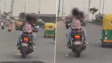 Delhi: चलती बाइक पर इश्क फरमाता दिखा कपल, लड़की को टंकी पर बैठाकर ड्राइव कर रहे शख्स का खतरनाक वीडियो वायरल