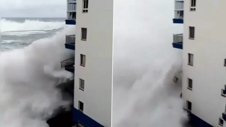 Viral Video: खतरनाक समुद्री लहरों ने एक झटके में तोड़ी फाइव स्टार होटल की बालकनी, वीडियो वायरल