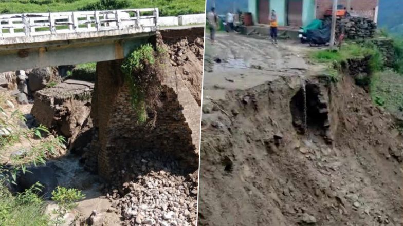 Uttarakhand Cloudburst: थलीसैण ब्लॉक के रौली गांव के पास बादल फटा, पीठसैंण-बूंगीधार मोटर मार्ग पुल की दीवारें ढही