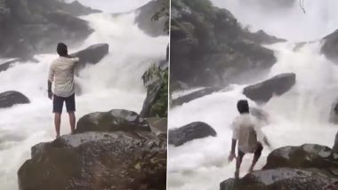 Video:  रील के लिए पोज दे रहा युवक कर्नाटक के कोल्लूर के पास अरासिनागुंडी झरने में बहा, अब तक लापता