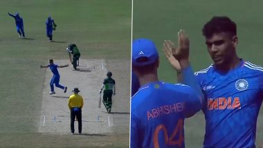 IND A vs PAK A, 12th Match Emerging Asia Cup 2023: पाकिस्तान के खिलाफ राजवर्धन हंगरगेकर ने की घातक गेंदबाजी, पांच बल्लेबाजों को भेजा पवेलियन