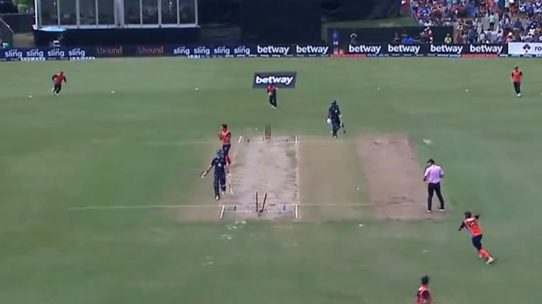 An Absolute Bullet! सैन फ्रांसिस्को यूनिकॉर्न और वाशिंगटन फ्रीडम के बीच एमएलसी मैच में चैतन्य बिश्नोई ने मैथ्यू शॉर्ट को शानदार थ्रो से किया रन आउट, देखें वीडियो