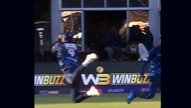 Innocent Kaia Spectacular Catch Video: जिम एफ्रो टी10 में इनोसेंट कैया ने टिम सीफर्ट को आउट करने के लिए लपका शानदार कैच, देखें वीडियो