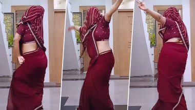 Desi Bhabhi Dance: देसी भाभी ने हरियाणवी गाने पर घूंघट में किया डांस, अपने मूव्स से लगाई आग