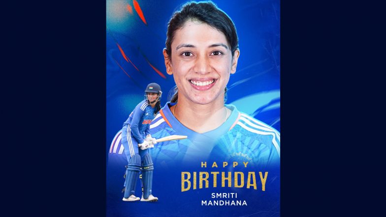 Smriti Mandhana Birthday: 27 वर्ष की हुई स्मृति मंधाना उनके जन्मदिन पर BCCI ने दी बधाई, देखें ट्वीट