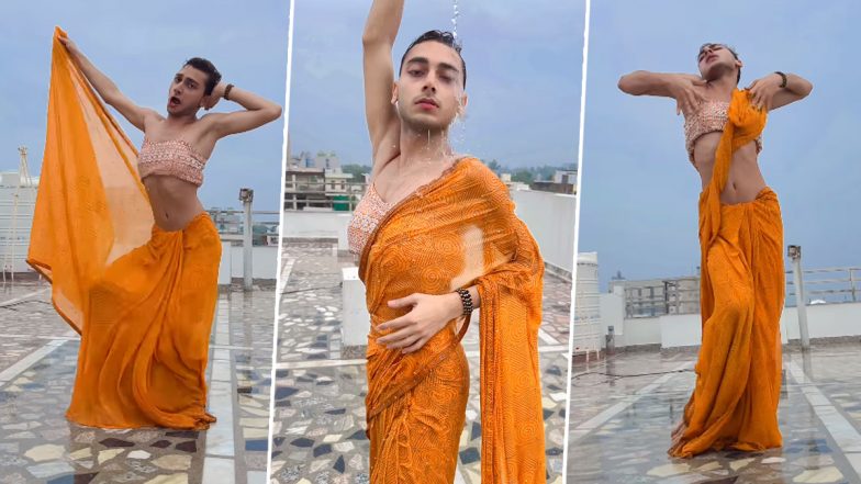 Man Dances in Saree: शख्स ने साड़ी में टिप-टिप बरसा पानी गाने पर किया डांस, अपने मूव्स से लगाई आग