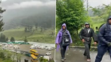 Amarnath Yatra Suspended: जम्मू-कश्मीर में बारिश और ख़राब मौसम की वजह से अमरनाथ यात्रा अस्थायी रूप से स्थगित, 1 जुलाई से है शुरू- Video