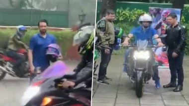 Anurag Thakur Rides Bike With MotoGP Riders: केंद्रीय खेल मंत्री अनुराग ठाकुर ने दिल्ली में मोटोजीपी राइडर्स के साथ बाइक चलाई- Video