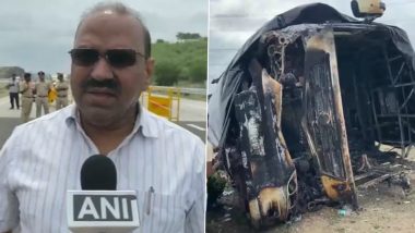 Buldhana Bus Accident: महाराष्ट्र के बुलढाणा में बस की टायर फटने और ओवरस्पीड से नहीं हुआ हादसा! जांच में RTO का इनकार, 25 लोगों की गई है जान- Video