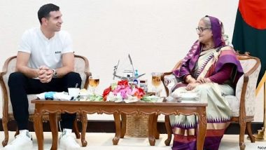 Emiliano Martinez Meets Bangladesh PM Sheikh Hasina: अर्जेंटीना के गोलकीपर एमिलियानो मार्टिनेज ने बांग्लादेश की पीएम शेख हसीना से की मुलाकात; सोशल मीडिया पर शेयर किया अनुभव