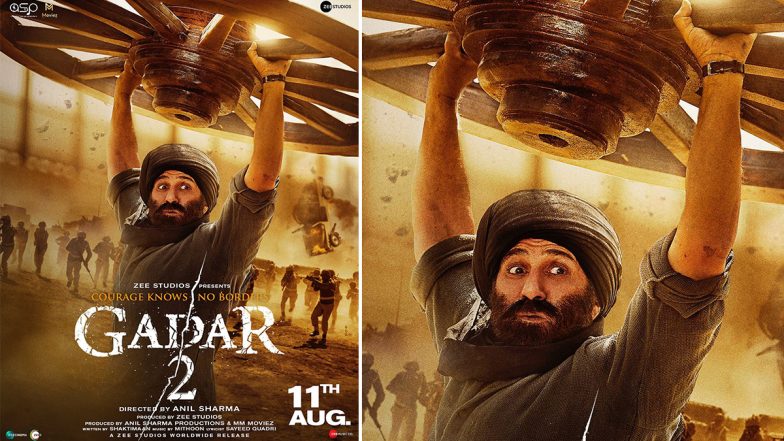 Gadar 2: सनी देओल ने हाथों से उठाया गाड़ी का पहिया, 11 अगस्त से सिनेमाघरों में मचेगी गदर (View Pics)