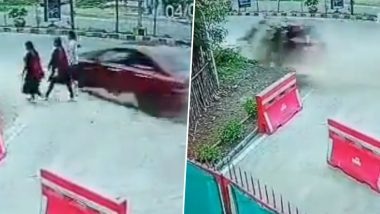 Hyderabad Speeding Car Video: हैदराबाद में तेज रफ़्तार कार का कहर, मॉर्निंग वॉक कर रहे दो महिला समेत तीन को रौंदा