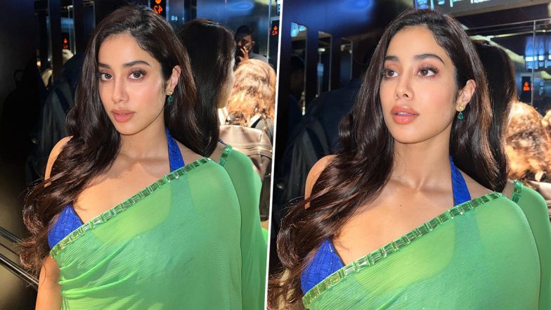 Janhvi Kapoor ने ग्रीन साड़ी में शेयर की खूबसूरत तस्वीरें, जल्द Bawaal में Varun Dhawan के साथ आएंगी नजर (View Pics)