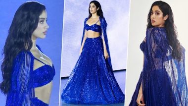 Janhvi Kapoor ने ब्लू आउटफिट में गिराई बिजली, एक्ट्रेस का 'बवाल' अवतार देख यूजर्स हुए घायल (Watch Video)