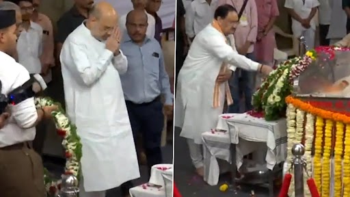 RSS Veteran Madan Das Devi Cremated in Pune: RSS प्रचारक मदन दास देवी का पुणे में किया गया अंतिम संस्कार, भागवत और शाह भी रहे मौजूद