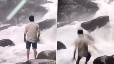 Shocking Video: कर्नाटक के उडुपी में दिल दहला देने वाली घटना, रील बनाते समय पैर फिसलने से झरने में गिरने से शख्स की मौत
