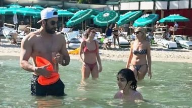 Ranbir Kapoor Enjoying Vacation With Niece: भांजी समारा के साथ इटली के बीच पर वेकेशन एंजॉय करते नजर आए रणबीर कपूर, सोशल  मीडिया पर तस्वीर हुई वायरल (View Pic)