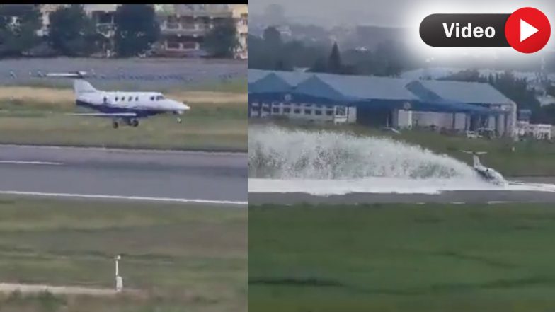 Emergency Landing Video: बेंगलुरु में विमान की इमरजेंसी लैंडिंग, गियर में गड़बड़ी के बाद HAL एयरपोर्ट पर उतरा जहाज