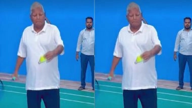 Lalu Yadav Video: 76 साल की उम्र में बैडमिंटन खेलते नजर आए लालू यादव, वीडियो में देखें कैसे लगाया स्मैश