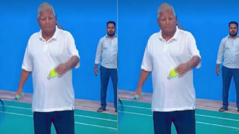 Lalu Yadav Video: 76 साल की उम्र में बैडमिंटन खेलते नजर आए लालू यादव, वीडियो में देखें कैसे लगाया स्मैश