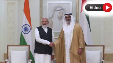 VIDEO: UAE में पीएम मोदी का भव्य स्वागत, आबू धाबी में राष्ट्रपति शेख मोहम्मद बिन से की मुलाकात