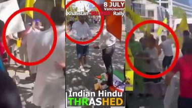 Khalistani Attack On Indian Video: कनाडा में तिरंगा जलाने की कोशिश, खालिस्तानियों ने आपत्ति जताने वाले भारतीय पर किया हमला