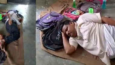 MP: सरकारी स्कूल में टीचर का सोते हुए VIDEO वायरल, बच्चों के बैग को बनाया तकिया, विभाग ने जारी किया नोटिस