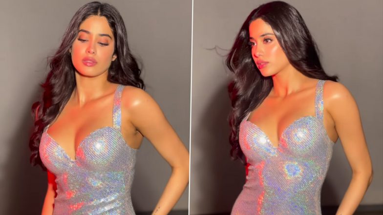 सिल्वर बॉडीकॉन ड्रेस पहन Janhvi Kapoor ने गिराई बिजली, 21 जुलाई को रिलीज होगी Bawaal (Watch Video)