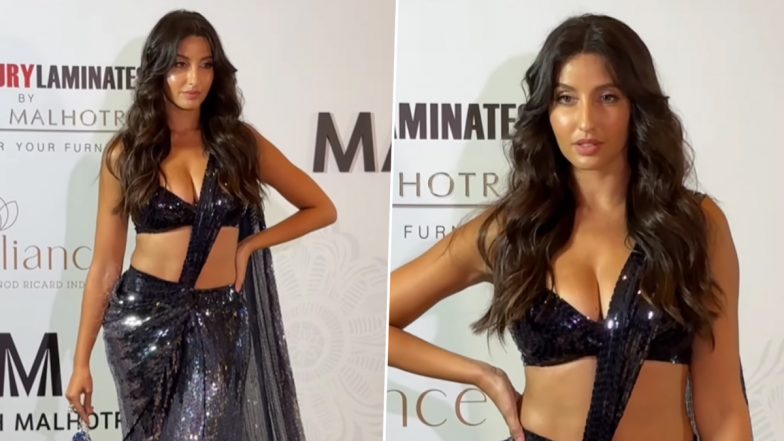 Nora Fatehi का सेक्सी सीक्वेंस साड़ी में दिखा किलर अवतार, एक्ट्रेस की दिलकश अदाओं ने मोहा यूजर्स का दिल (Watch Video)