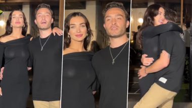 Amy Jackson and Ed Westwick Video: एड वेस्टविक गर्लफ्रेंड एमी जैक्सन से मिलने पहुंचे भारत, पैपाराजी के साथ की मस्ती और दिए पोज (Watch Video)