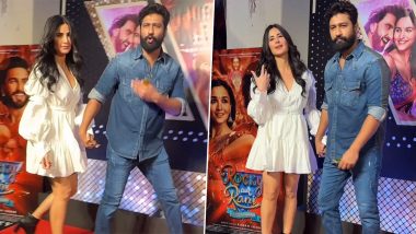 Rocky Aur Rani Kii Prem Kahaani की स्क्रीनिंग में साथ में पहुंचे Vicky Kaushal और Katrina Kaif, कैट ने अपनी खूबसूरती से गिराई बिजली (Watch Video)