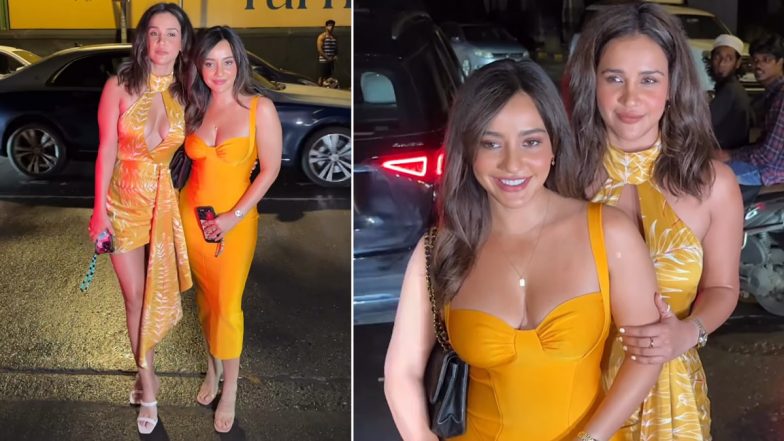 Neha Sharma and Aisha Sharma Hot Video: नेहा और आयशा ने मुंबई की गलियों में बिखेरा जलवा, मैचिंग बॉडीकॉन ड्रेस पहन दिए सेक्सी पोज (Watch Video)
