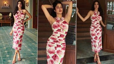 फ्लोरल बॉडीकॉन ड्रेस पहन Janhvi Kapoor ने मचाया 'बवाल', बोलीं - दिस से दिल तक (View Pics)