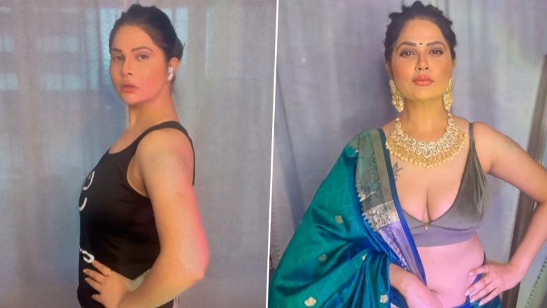Aabha Paul Hot Video: Gandi Baat एक्ट्रेस आभा पॉल का ब्लू साड़ी और डीप नेक ब्लाउज में दिखा किलर अवतार, एक्ट्रेस की हॉटनेस ने बढ़ाया सोशल मीडिया का तापमान (Watch Video)