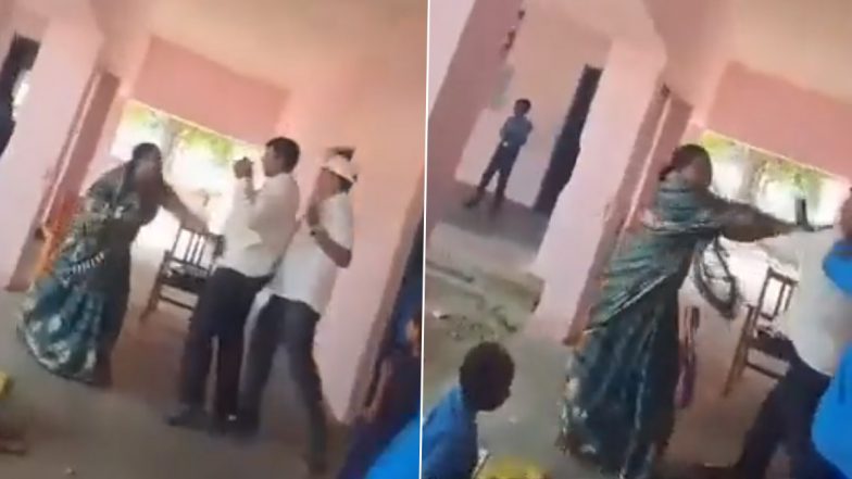 Video: बिहार में सरकारी स्कूल बना रणक्षेत्र, शिक्षकों के बीच जमकर चले लात-घूंसे