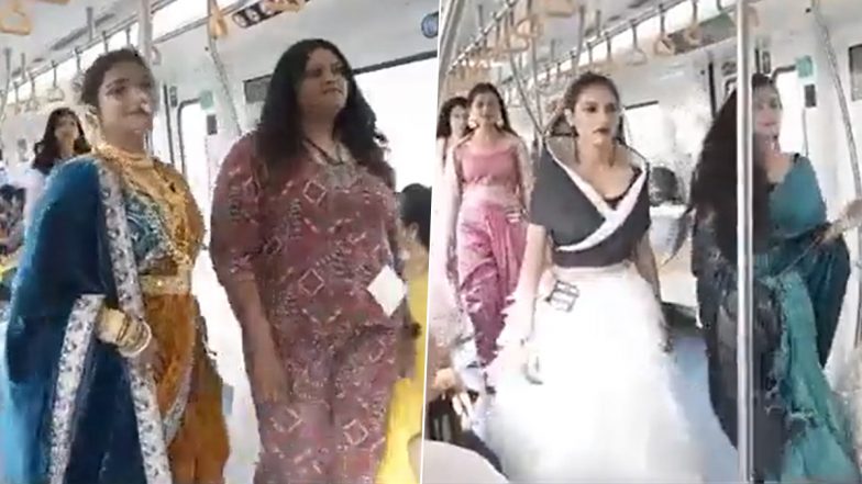 Fashion Show in Moving Metro: नागपुर में चलती मेट्रो में महिलाओं ने किया फैशन शो, वीडियो वायरल