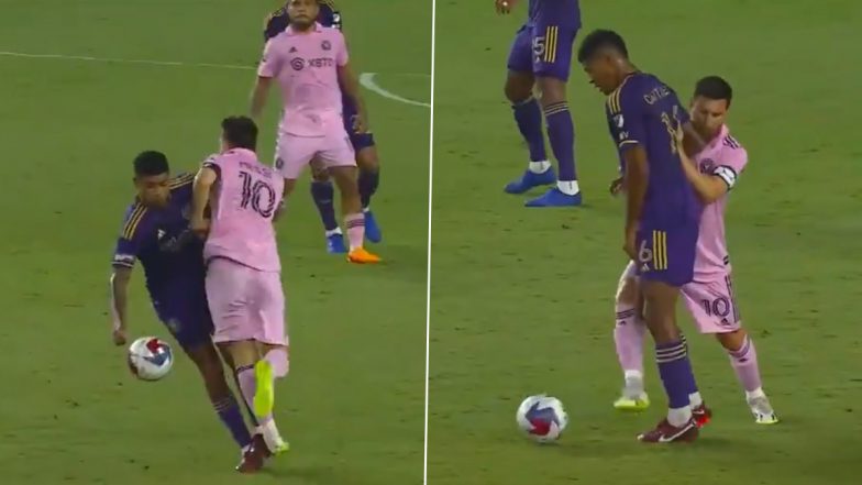 Lionel Messi Gets Angry At Wilder Cartagena: वाइल्डर कार्टाजेना पर गुस्साए लियोनेल मेस्सी,  लीग कप मैच के दौरान ऑरलैंडो सिटी के मिडफील्डर को दिया धक्का, देखें वीडियो