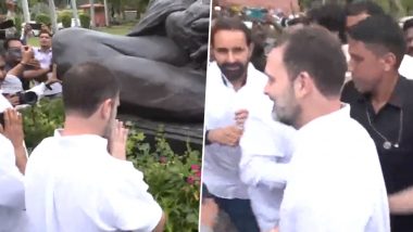 Rahul Gandhi Return To Parliament: राहुल गांधी की सदस्यता बहाल होने पर पहुचें संसद भवन, महात्मा गांधी को दी श्रद्धांजलि, देखें वीडियो