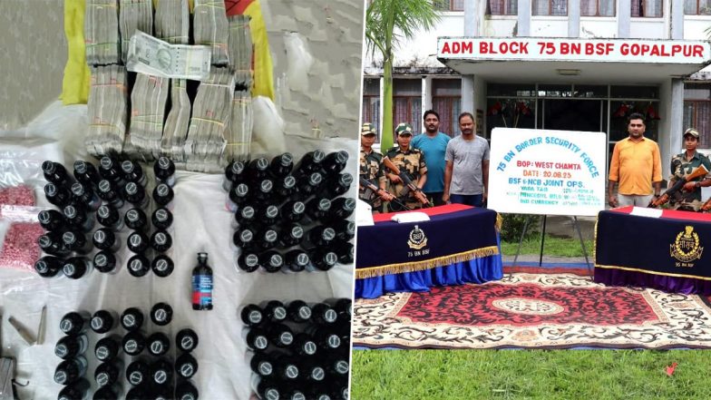 West Bengal: भारत-बांग्लादेश सीमा के पास बीएसएफ की कार्यवाई, 100 बोतल प्रतिबंधित कफ सिरप, 43,76,000 रुपये की भारतीय मुद्रा बरामद