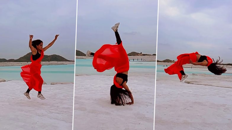 Somersault in Saree Video: महिला ने साड़ी में की कलाबाज़ी, हैरान करने वाला वीडियो हुआ वायरल