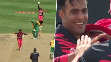 Abbas Afridi Hattrick In Global T20 Canada 2023: ग्लोबल टी20 कनाडा में अब्बास अफरीदी ने ली पहली हैट्रिक, वैंकूवर नाइट्स बनाम मॉन्ट्रियल टाइगर्स क्वालीफायर 2 मुकाबले में हासिल कीउपलब्धि, देखें वीडियो