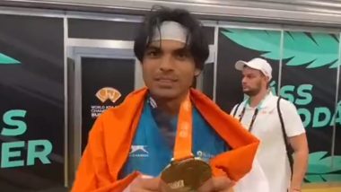 World Athletics Championships 2023: गोल्ड मैडल जीतने का बाद बोले नीरज चोपड़ा, 'देर तक जागने के लिए मैं भारत के लोगों का करता हूं धन्यवाद'- Video