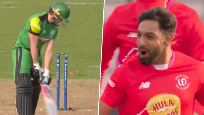 Haris Rauf Clean Bowled George Garton: द मेन्स हंड्रेड के साउदर्न ब्रेव बनाम वेल्श फायर मैच में हारिस रऊफ ने जॉर्ज गार्टन को किया क्लीन बोल्ड, देखें वीडियो