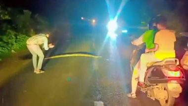 Man Helps Python Cross the Road: मध्य प्रदेश में युवक ने 10 फीट लंबे सांप को सड़क पार करने में की मदद, वीडियो वायरल