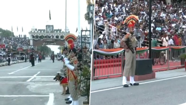 Beating Retreat Ceremony 2023: स्वतंत्रता दिवस की पूर्व संध्या पर अटारी-वाघा बॉर्डर पर आयोजित किया गया रिट्रीट सेरेमनी, देखें जश्न का शानदार Video
