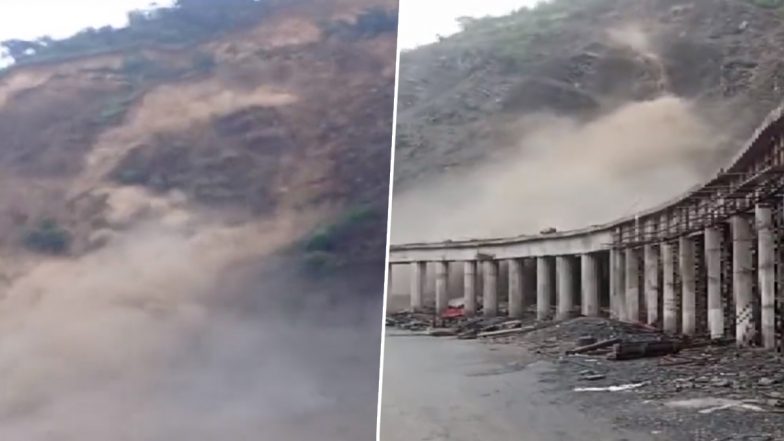 Landslide in J&K: रामबन में भूस्खलन के कारण जम्मू-श्रीनगर एनएच अवरुद्ध, देखें वीडियो