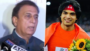 Sunil Gavaskar Hails Neeraj Chopra: पूर्व भारतीय क्रिकेटर सुनील गावस्कर ने विश्व एथलेटिक्स चैंपियनशिप में स्वर्ण जीतने के लिए नीरज चोपड़ा को दी बधाई, देखें वीडियो 