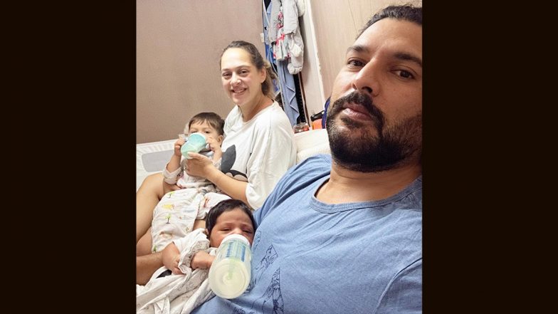 Yuvraj Singh's Wife Hazel Keech Blessed with Second Baby: युवराज सिंह की पत्नी हेज़ल कीच ने दी दूसरे बच्चे को जन्म, पूर्व भारतीय क्रिकेटर ने अपनी बेटी के साथ शेयर किए तस्वीर