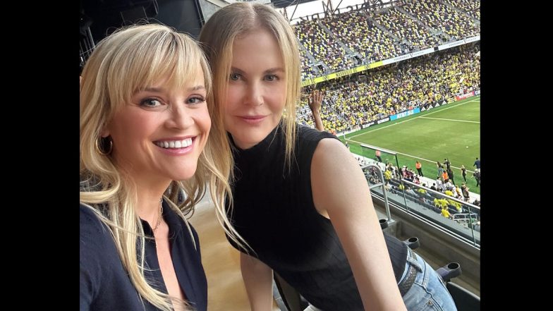 Leagues Cup 2023 Final: लीग कप फाइनल&nbsp;में नैशविले बनाम इंटर मियामी गेम के दौरान Reese Witherspoon ने Nicole Kidman के साथ ली सेल्फी,&nbsp;देखें तस्वीर